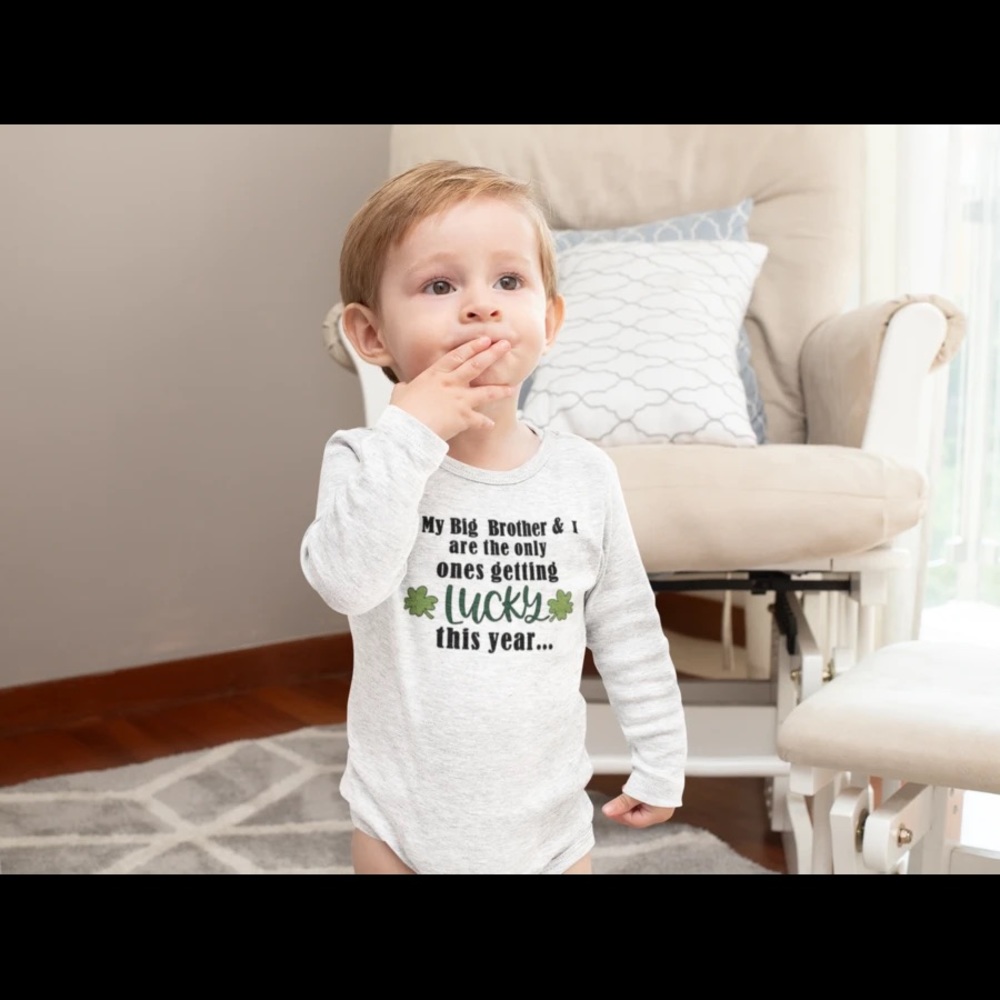 St. Patrick’s Day “Big Brother” Onesies
